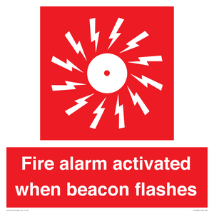 Fire alarm activated when beacon flashes